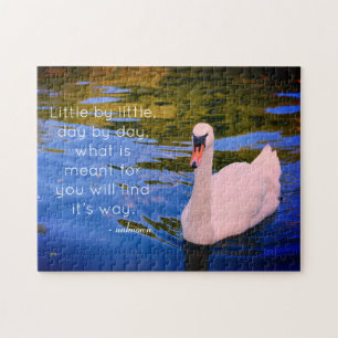 White Swan Foto mit Motivierend Zitat