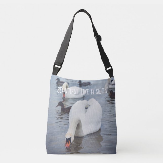 White Swan Tragetaschen Mit Langen Trägern (Vorderseite)