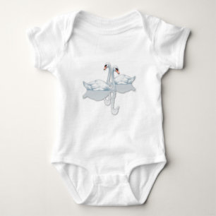 White Swans Clipart Graphics T - Shirt für Hochzei