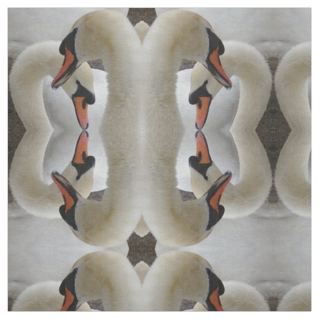 White Swans Fabric Stoff (Muster)