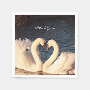 White Swans Napkins Serviette