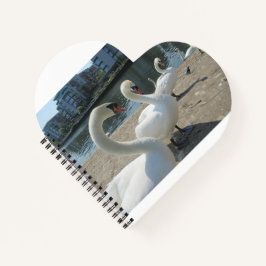 White Swans Spiral Notebook Notizbuch