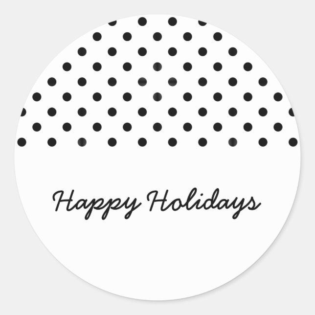 White Sweet Polka Dot Holiday Stickers (Vorderseite)