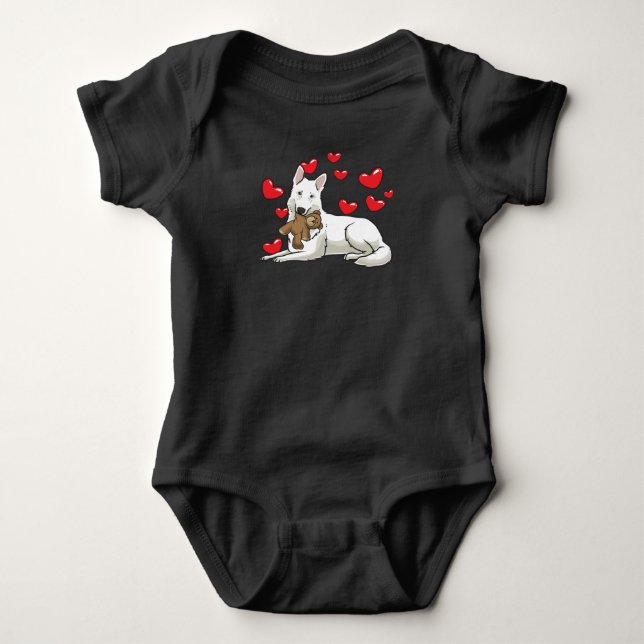 White Swiss Shepherd-Geschenk Baby Strampler (Vorderseite)