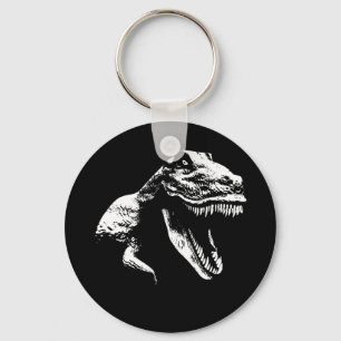 White T Rex Schlüsselanhänger