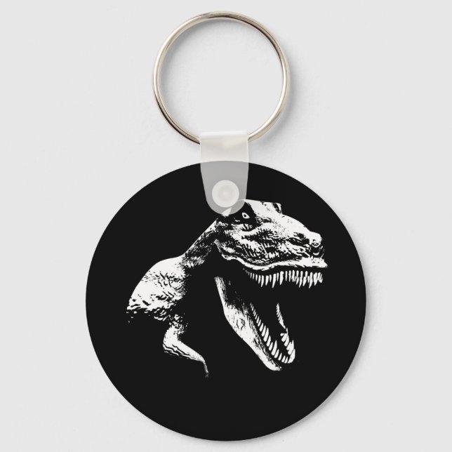White T Rex Schlüsselanhänger (Vorderseite)