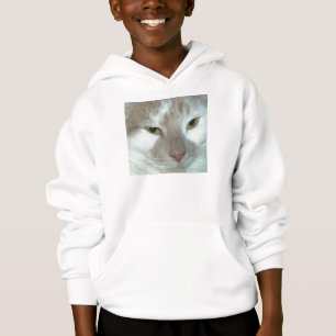White Tabby Cat Hoodie