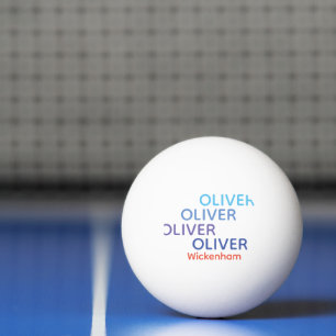 White Table Tennis Ball Moderne Typografie Tischtennisball