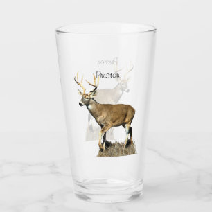 White Tails Deer Buck Glas