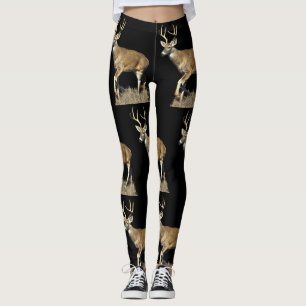White Tails Deer Buck Leggings
