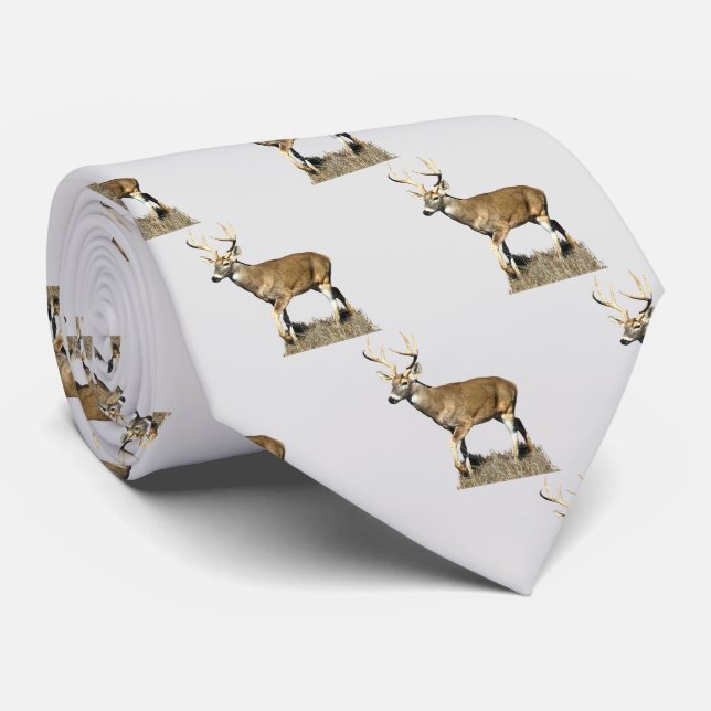 White Tails Deer Buck Neck Tie Krawatte (Gerollt)