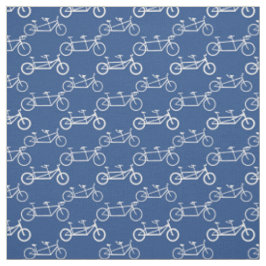 White Tandem Fahrrad auf blau Stoff