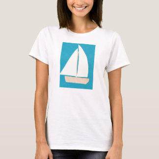 White Tank Top mit Sailboat