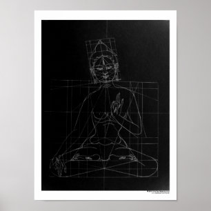 White Tara Sketch Poster
