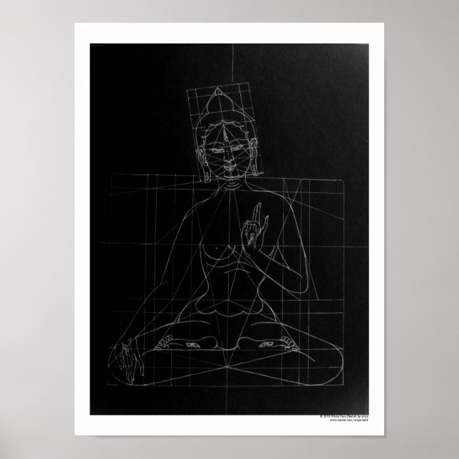 White Tara Sketch Poster (Vorne)