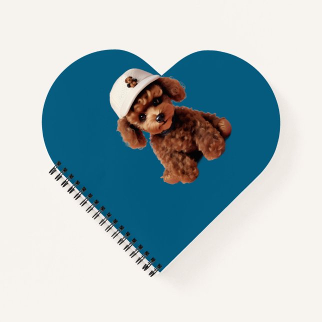 White Teacup Poodle Folder Notizbuch (Vorderseite)