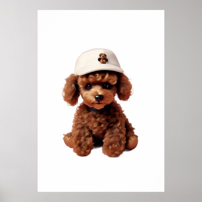 White Teacup Poodle Folder Poster (Vorne)