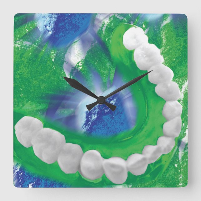 White Teeth Arch Dentist Orthodontist Uhr (Vorderseite)