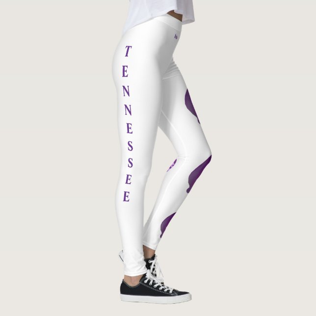 White Tennessee Iris Staat Blume Leggings (Rechts)
