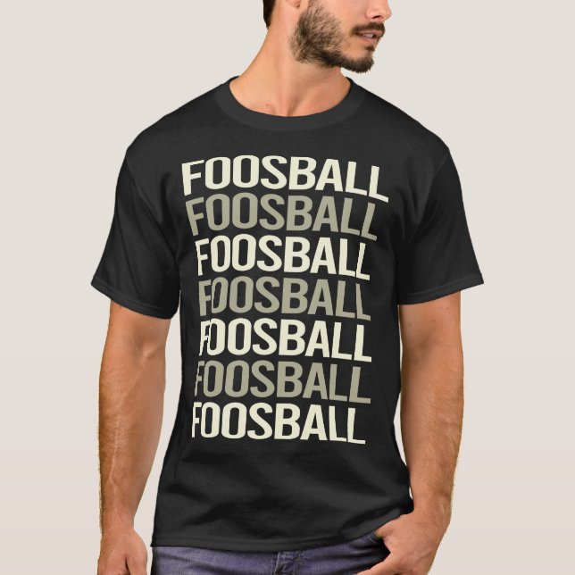 White Text Foosball T-Shirt (Vorderseite)