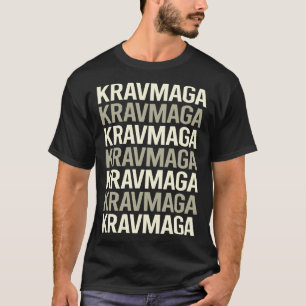 White Text Krav Maga T-Shirt