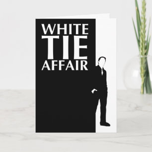 white tie affair : serious silhouette einladung