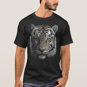 White Tiger Artwork - Mandala Animal Art Tiger 1 T-Shirt