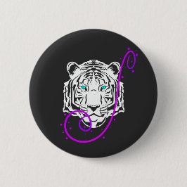 White Tiger Button