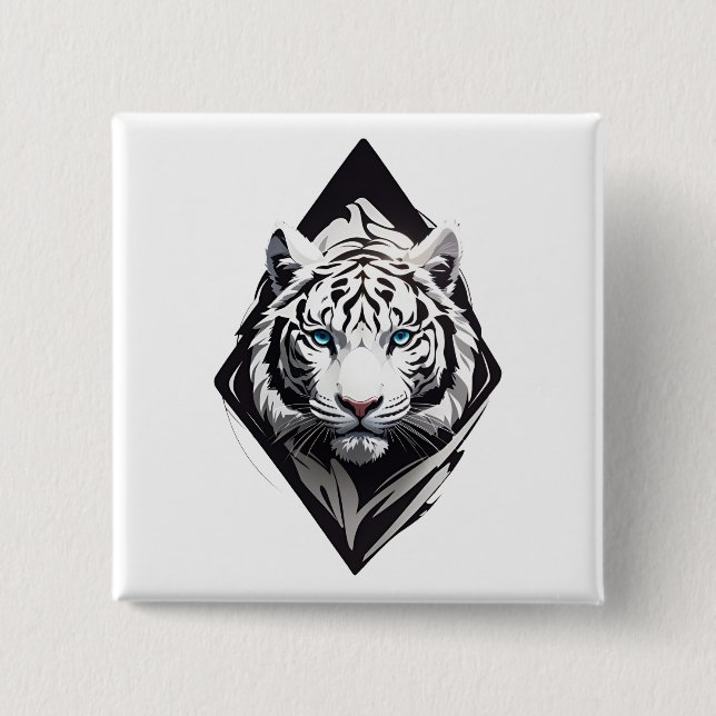 White Tiger Button (Vorderseite)