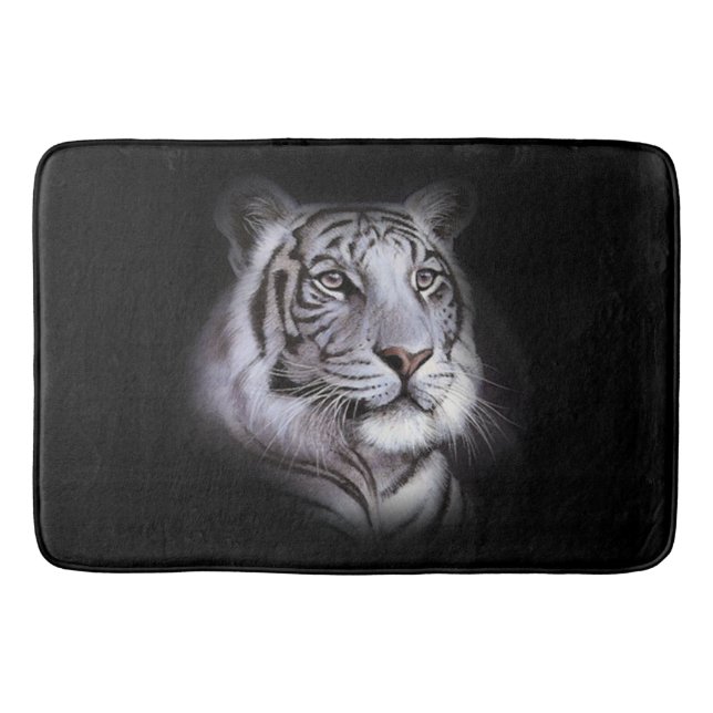 White Tiger Face Badematte (Vorderseite)