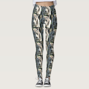 White Tiger Face Leggings