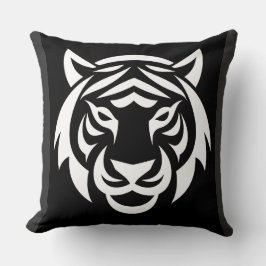White Tiger Face Pillow Kissen
