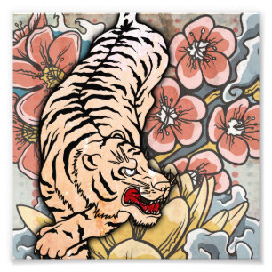 White Tiger Fotodruck