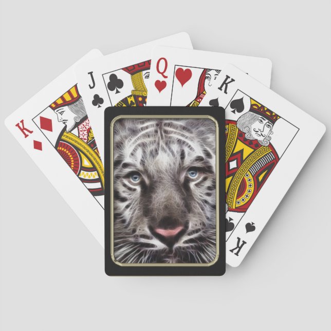 White Tiger Fraktal Spielkarten (Rückseite)