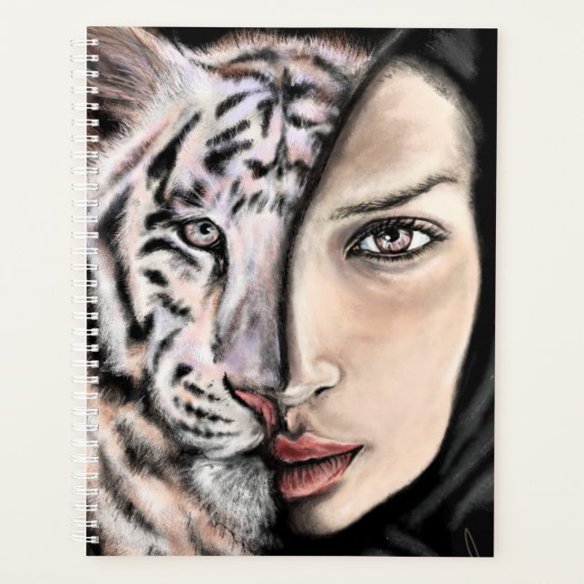 White Tiger Girl Planner Planer (Vorderseite)