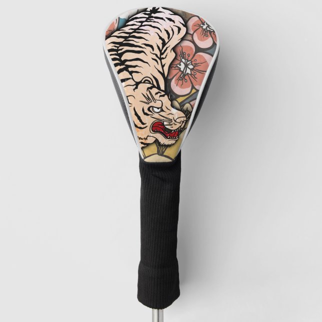 White Tiger Golf Headcover (Vorderseite)
