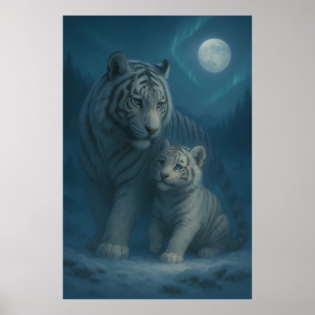 White Tiger – Guardian of Light – ManJiangHong Art Poster (Vorne)