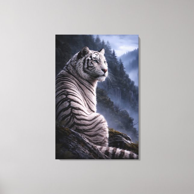 White Tiger in Motion – ManJiangHong Art Series Leinwanddruck (Vorderseite)