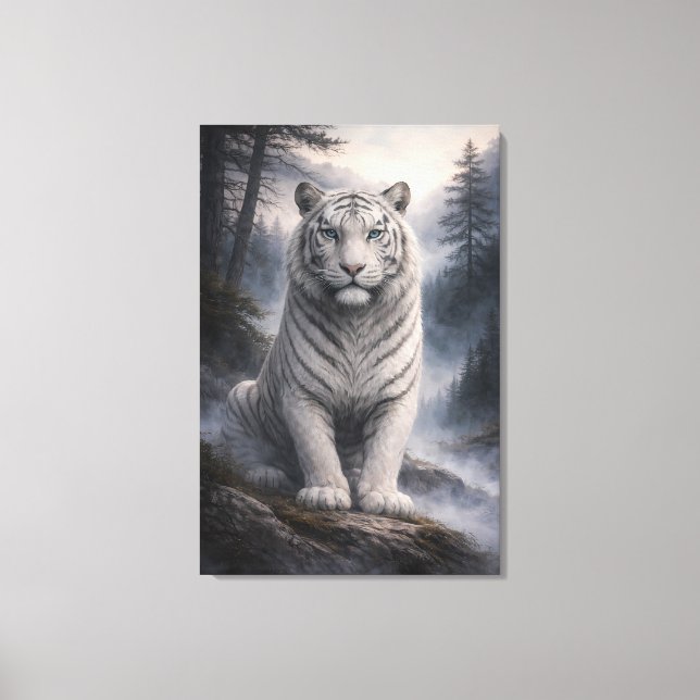 White Tiger in Motion – ManJiangHong Art Series Leinwanddruck (Vorderseite)