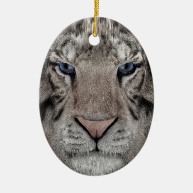 White Tiger Keramik Ornament (Vorne)