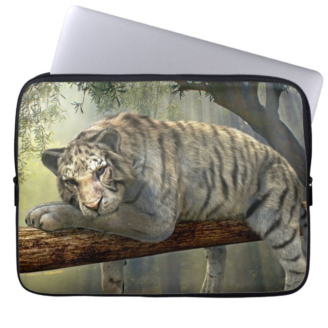 White Tiger Laptop Sleeve (Vorderseite)