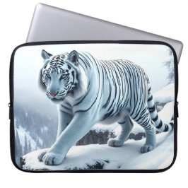 White Tiger Laptop Sleeve Case
