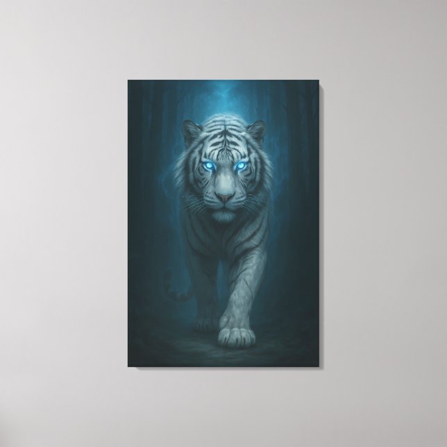 White Tiger – Mystical Fantasy Portrait – ManJiang Leinwanddruck (Vorderseite)