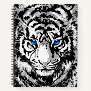White Tiger Notebook - Tiger Artwork - Wildlife Notizbuch
