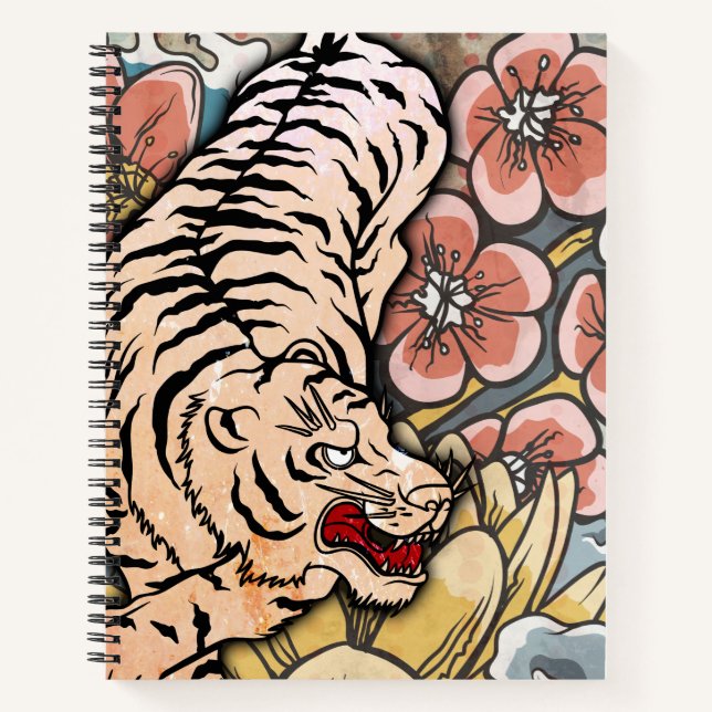 White Tiger Notizbuch (Vorderseite)