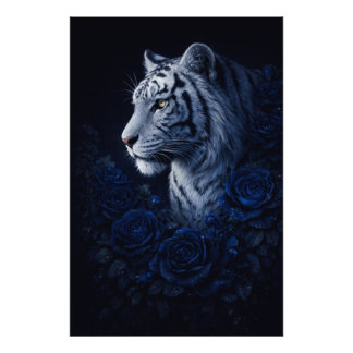 White Tiger Portrait – Calm Power and Silent Gaze Fotodruck