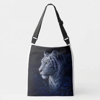 White Tiger Portrait – Calm Power and Silent Gaze Tragetaschen Mit Langen Trägern