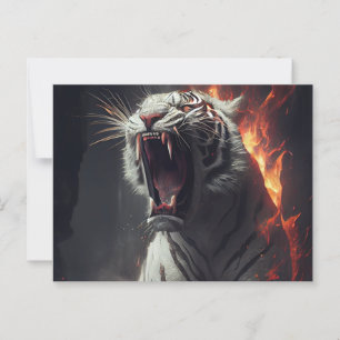 White-Tiger-Postkarten Postkarte