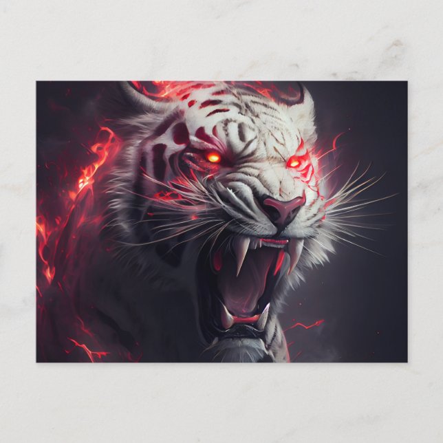 White-Tiger-Postkarten Postkarte (Vorderseite)