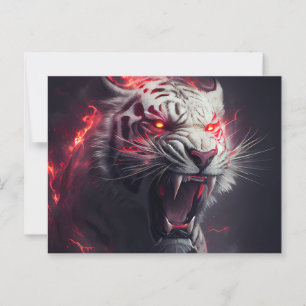White-Tiger-Postkarten Postkarte